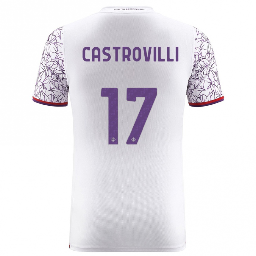 Niño Fútbol Camiseta Gaetano Castrovilli #17 Blanco 2ª Equipación 2023/24 México