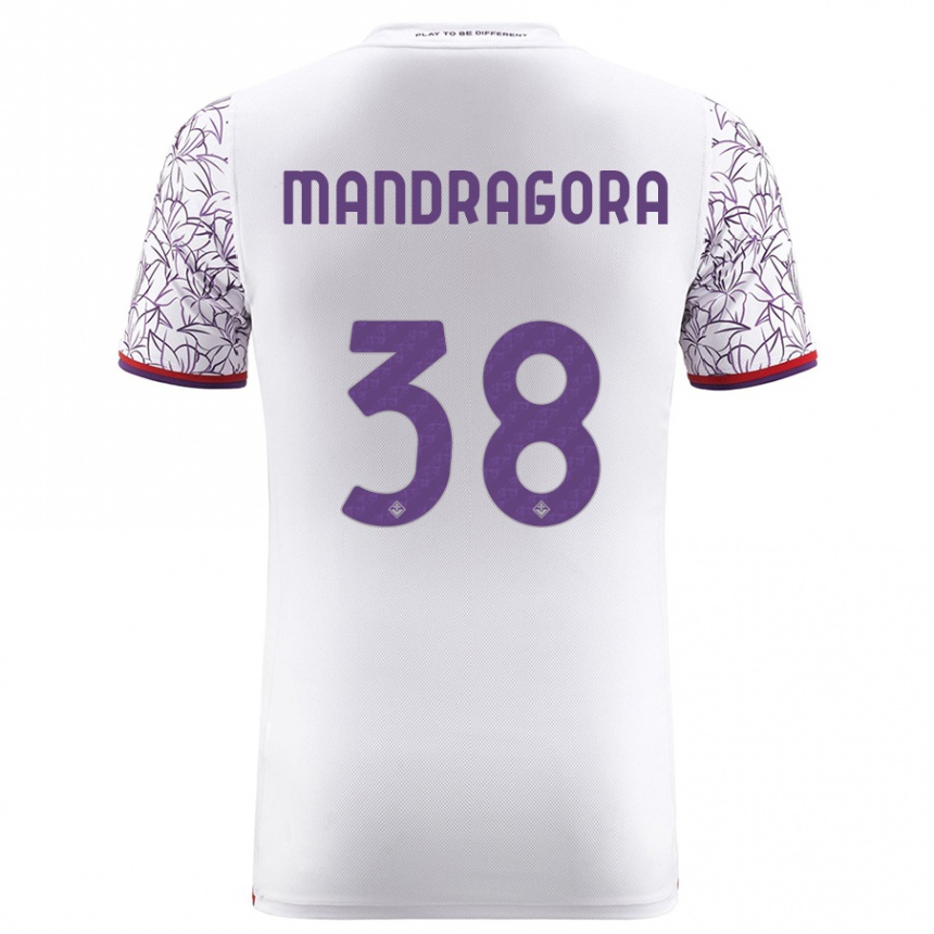 Niño Fútbol Camiseta Rolando Mandragora #38 Blanco 2ª Equipación 2023/24 México