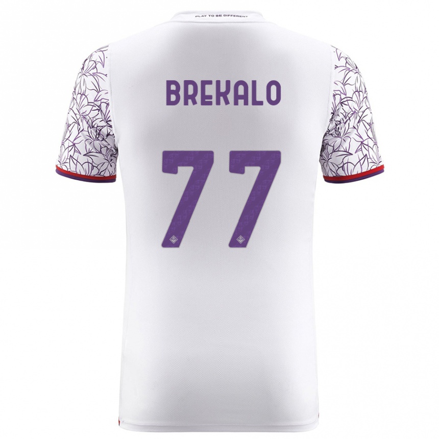 Niño Fútbol Camiseta Josip Brekalo #77 Blanco 2ª Equipación 2023/24 México