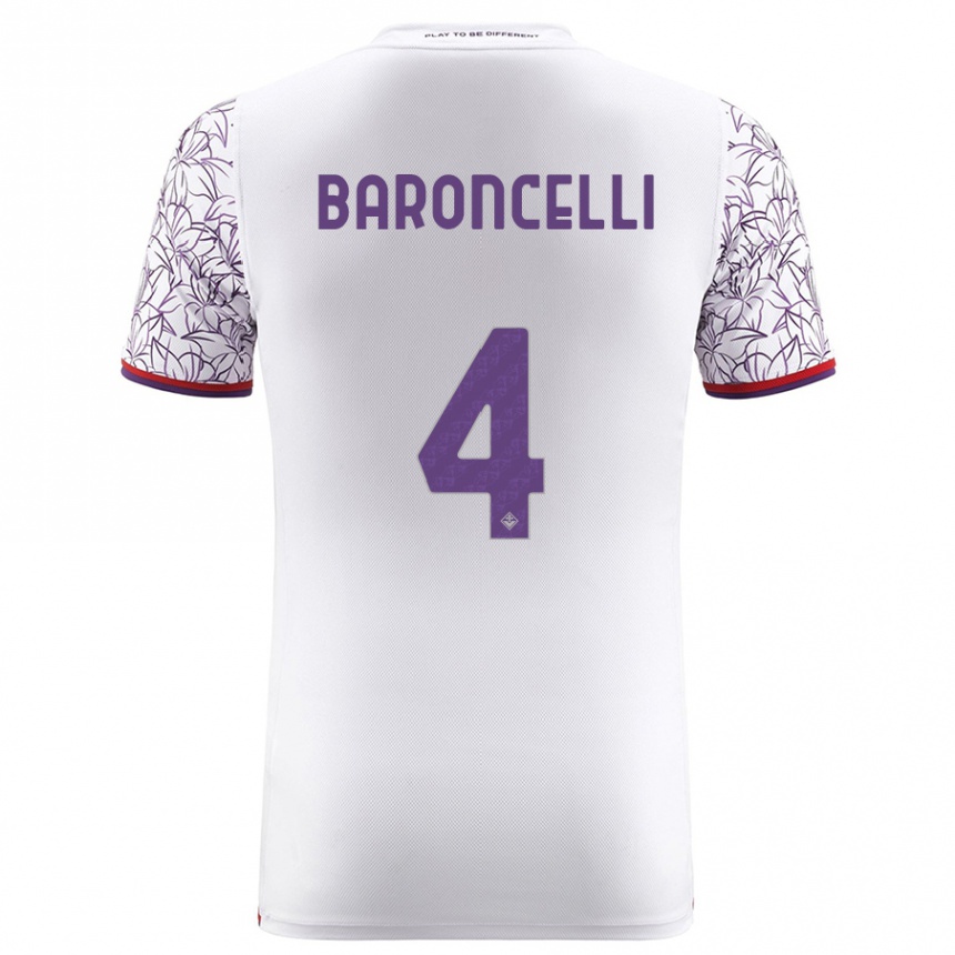 Niño Fútbol Camiseta Leonardo Baroncelli #4 Blanco 2ª Equipación 2023/24 México