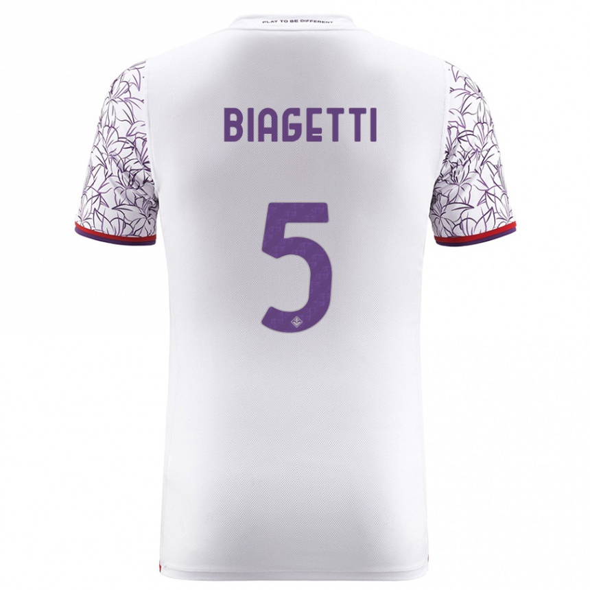 Niño Fútbol Camiseta Christian Biagetti #5 Blanco 2ª Equipación 2023/24 México