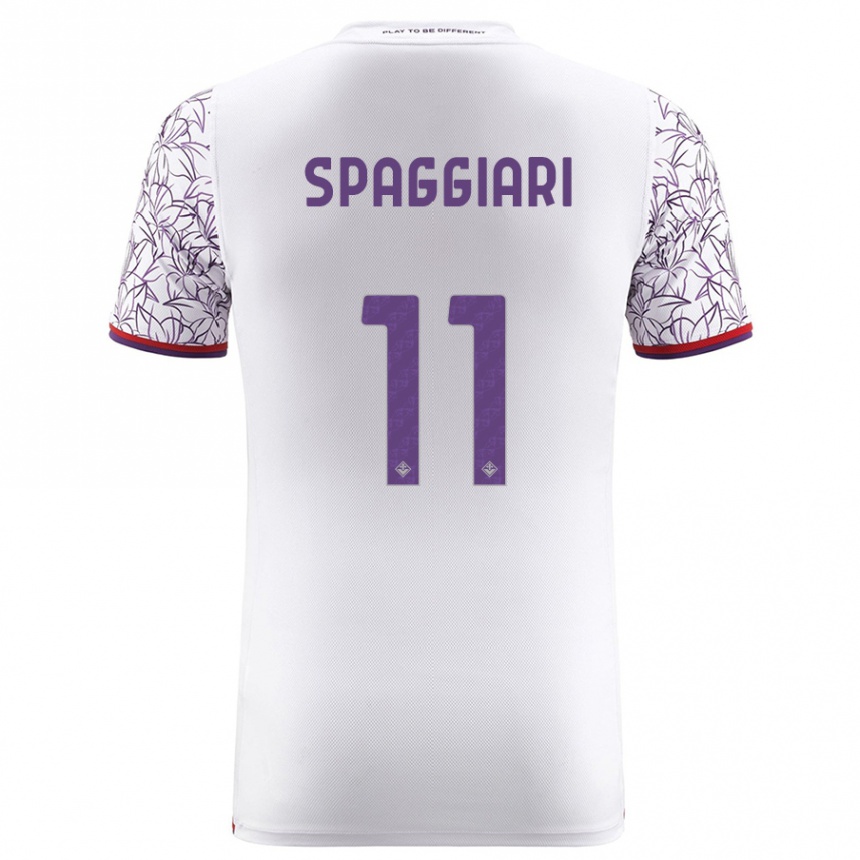 Niño Fútbol Camiseta Riccardo Spaggiari #11 Blanco 2ª Equipación 2023/24 México