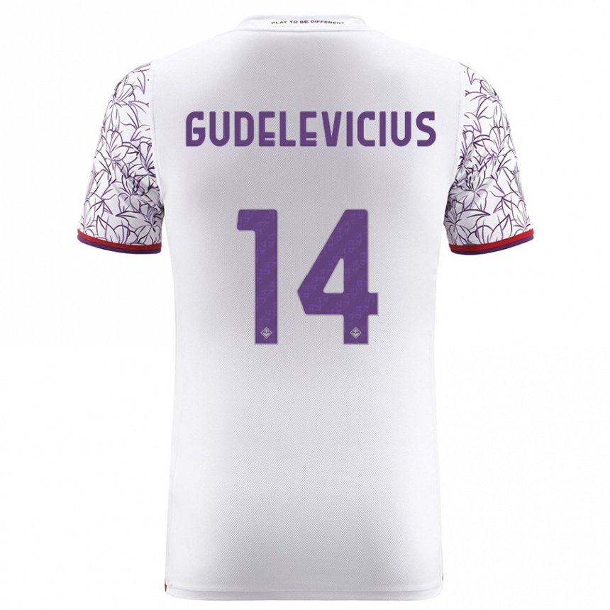 Niño Fútbol Camiseta Ernestas Gudelevicius #14 Blanco 2ª Equipación 2023/24 México