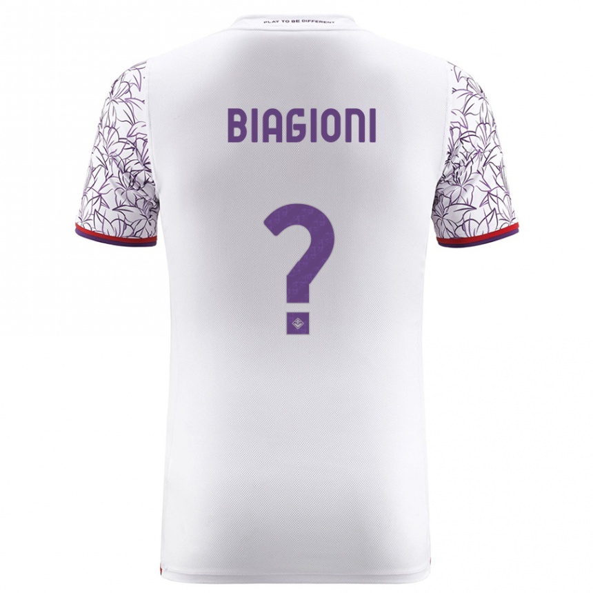Niño Fútbol Camiseta Lorenzo Biagioni #0 Blanco 2ª Equipación 2023/24 México