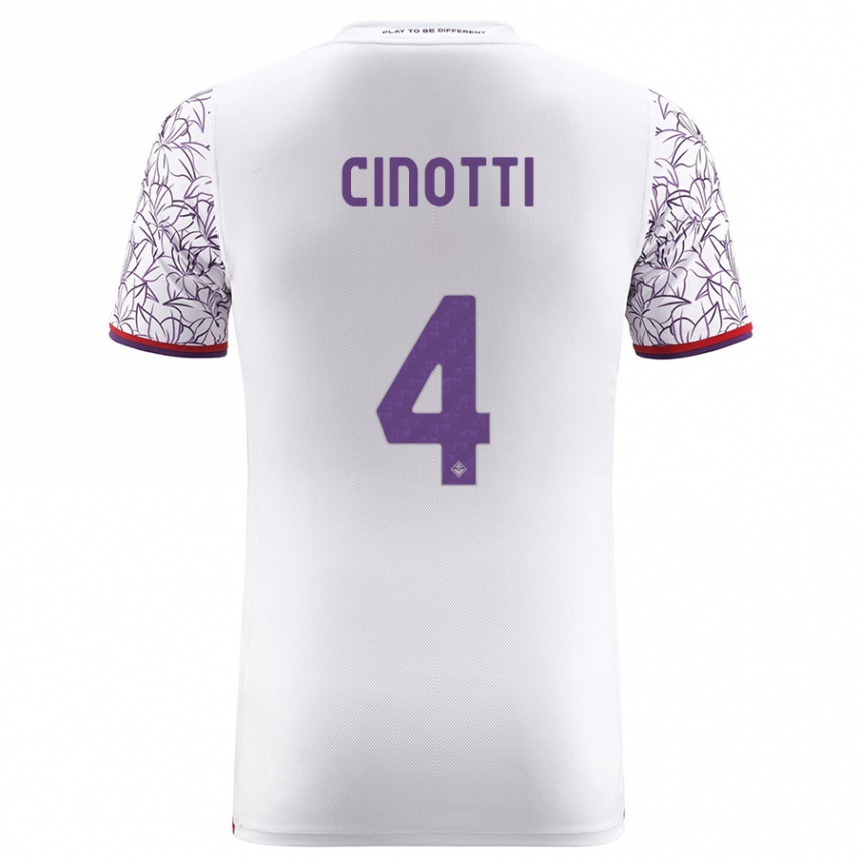 Niño Fútbol Camiseta Norma Cinotti #4 Blanco 2ª Equipación 2023/24 México