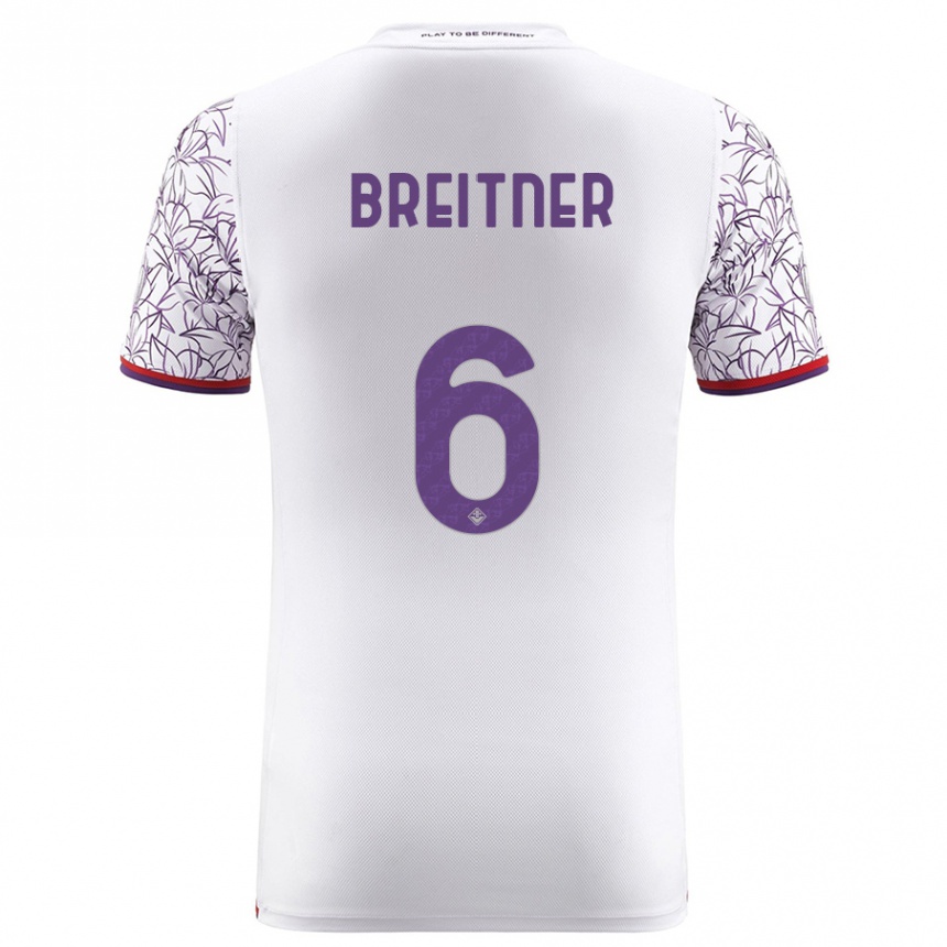 Niño Fútbol Camiseta Stephanie Breitner #6 Blanco 2ª Equipación 2023/24 México