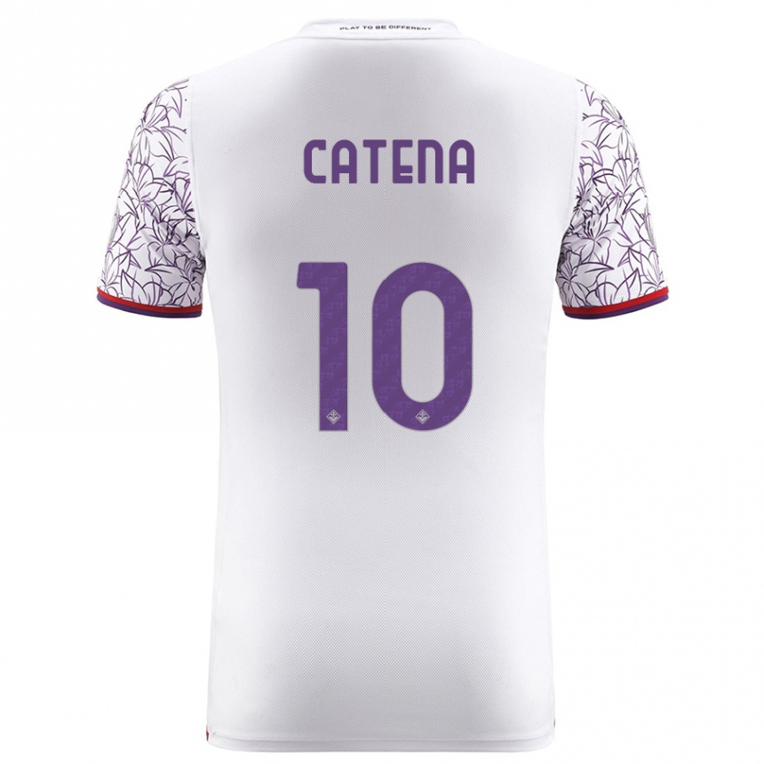 Niño Fútbol Camiseta Michaela Catena #10 Blanco 2ª Equipación 2023/24 México