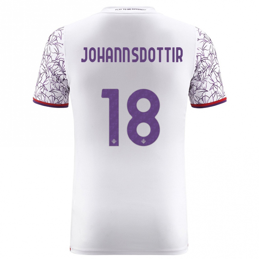 Niño Fútbol Camiseta Alexandra Jóhannsdóttir #18 Blanco 2ª Equipación 2023/24 México