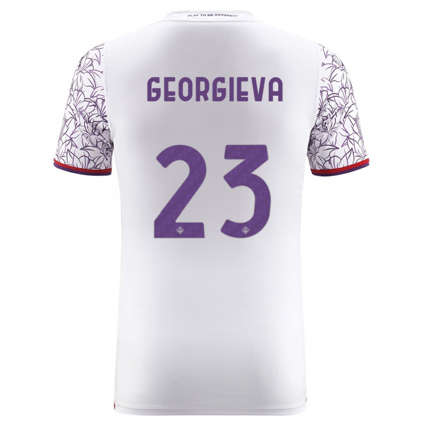 Niño Fútbol Camiseta Marina Georgieva #23 Blanco 2ª Equipación 2023/24 México