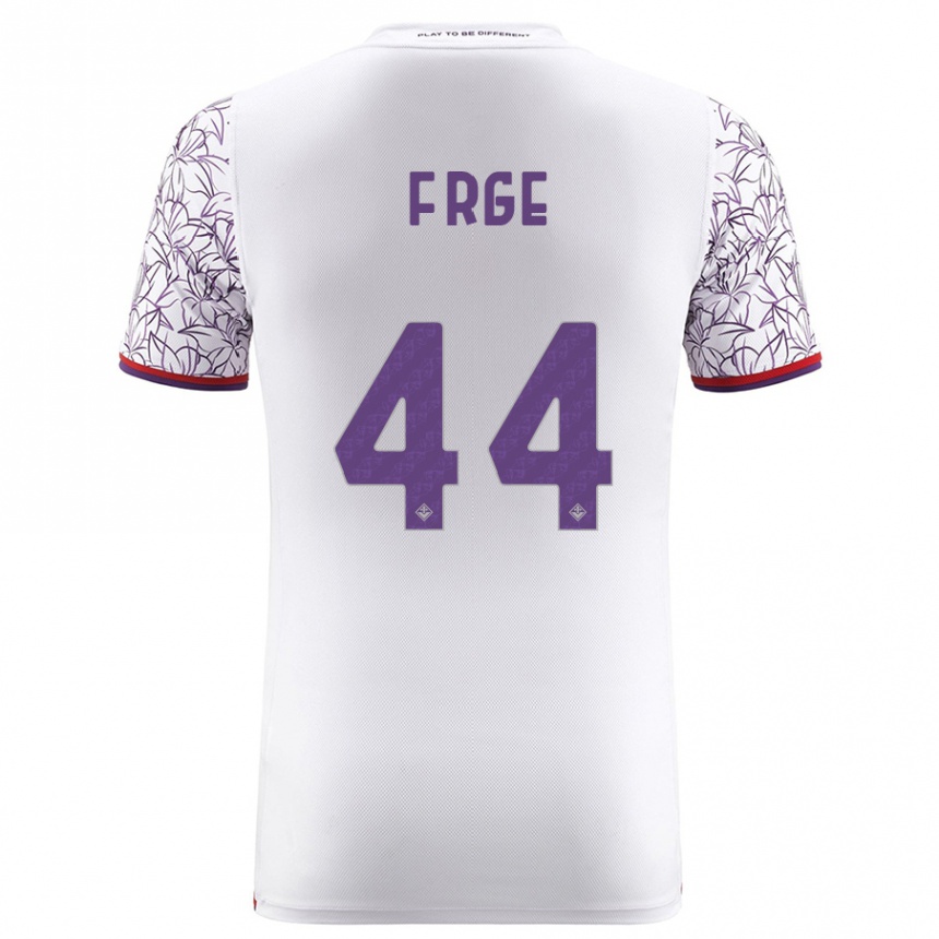 Niño Fútbol Camiseta Emma Færge #44 Blanco 2ª Equipación 2023/24 México