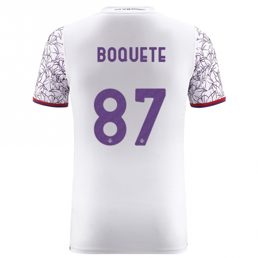 Niño Fútbol Camiseta Verónica Boquete #87 Blanco 2ª Equipación 2023/24 México