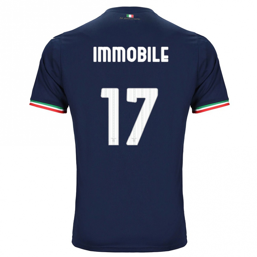 Niño Fútbol Camiseta Ciro Immobile #17 Armada 2ª Equipación 2023/24 México