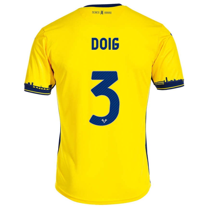 Niño Fútbol Camiseta Josh Doig #3 Amarillo 2ª Equipación 2023/24 México