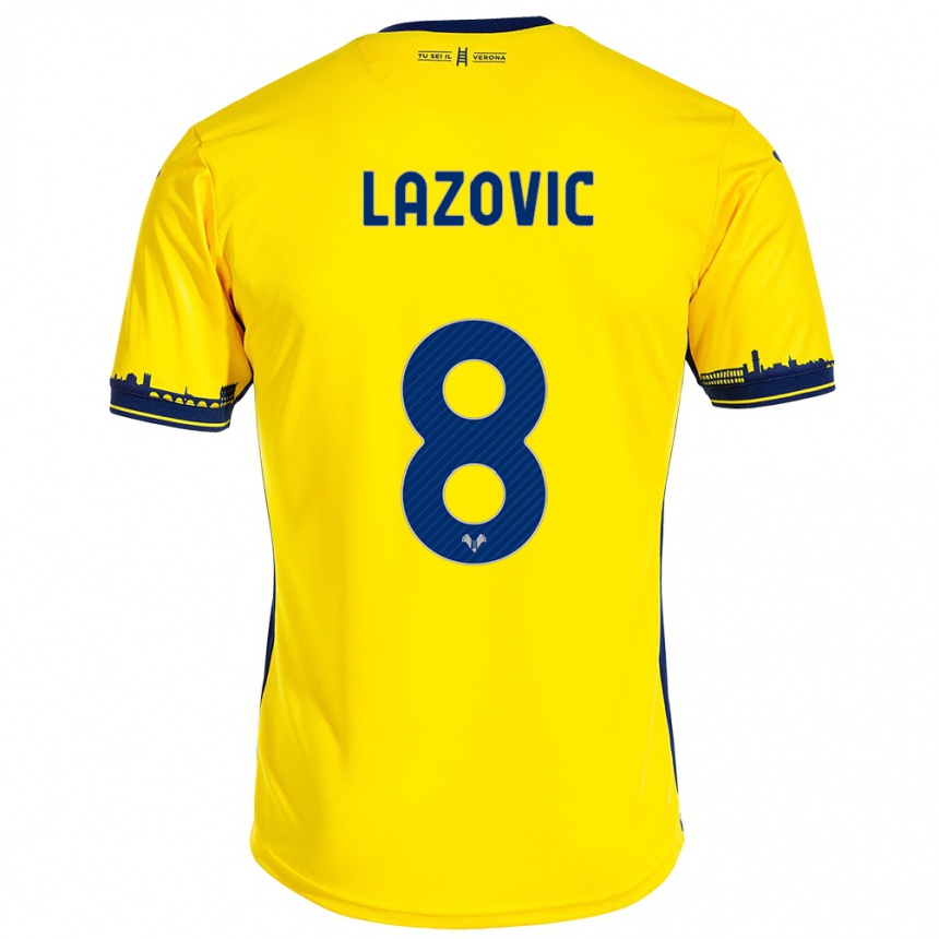 Niño Fútbol Camiseta Darko Lazović #8 Amarillo 2ª Equipación 2023/24 México