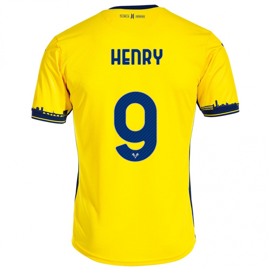 Niño Fútbol Camiseta Thomas Henry #9 Amarillo 2ª Equipación 2023/24 México