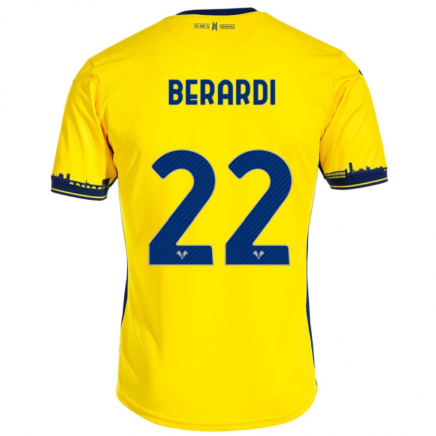 Niño Fútbol Camiseta Alessandro Berardi #22 Amarillo 2ª Equipación 2023/24 México