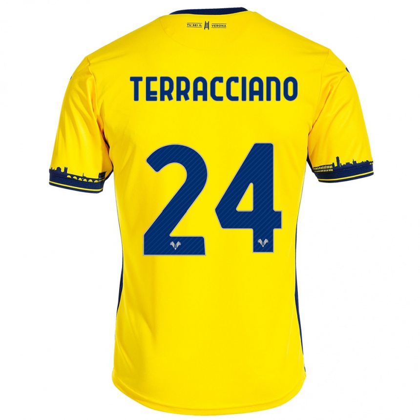 Niño Fútbol Camiseta Filippo Terracciano #24 Amarillo 2ª Equipación 2023/24 México