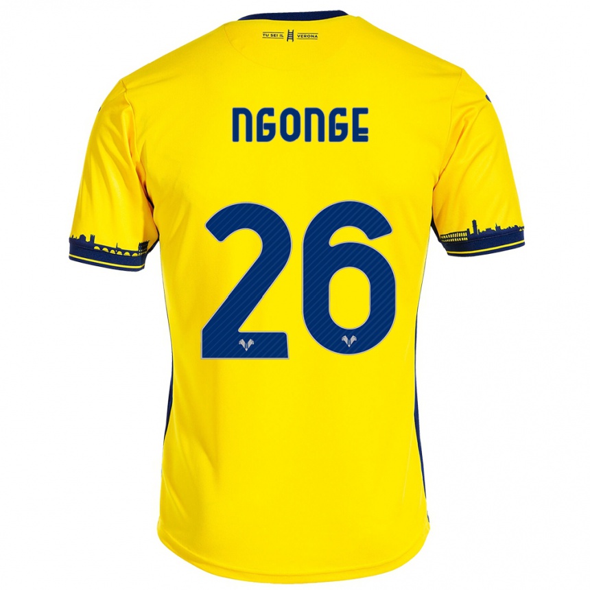 Niño Fútbol Camiseta Cyril Ngonge #26 Amarillo 2ª Equipación 2023/24 México