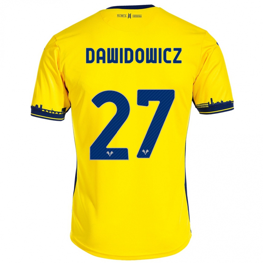 Niño Fútbol Camiseta Pawel Dawidowicz #27 Amarillo 2ª Equipación 2023/24 México