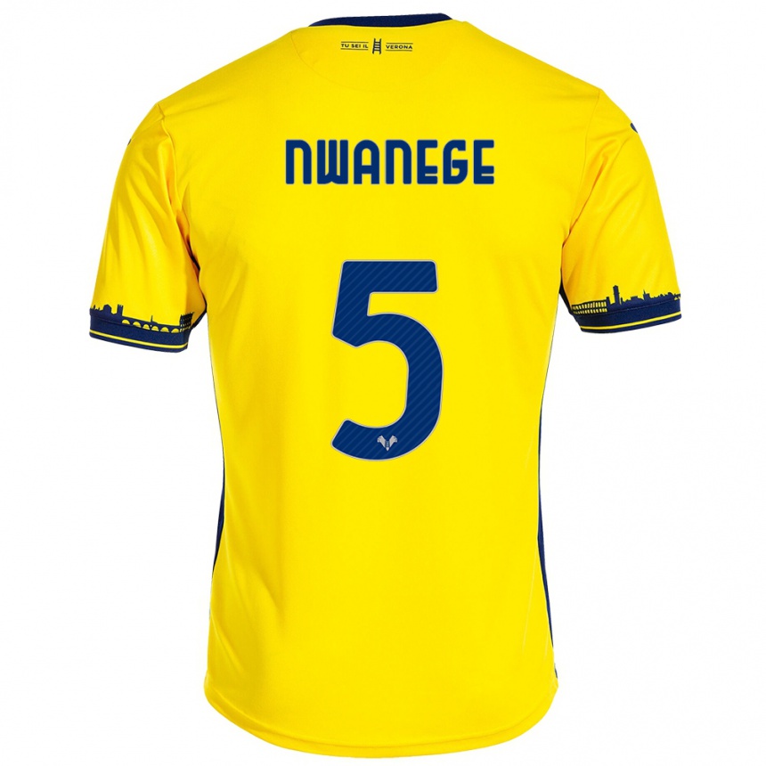 Niño Fútbol Camiseta Karlson Nwanege #5 Amarillo 2ª Equipación 2023/24 México