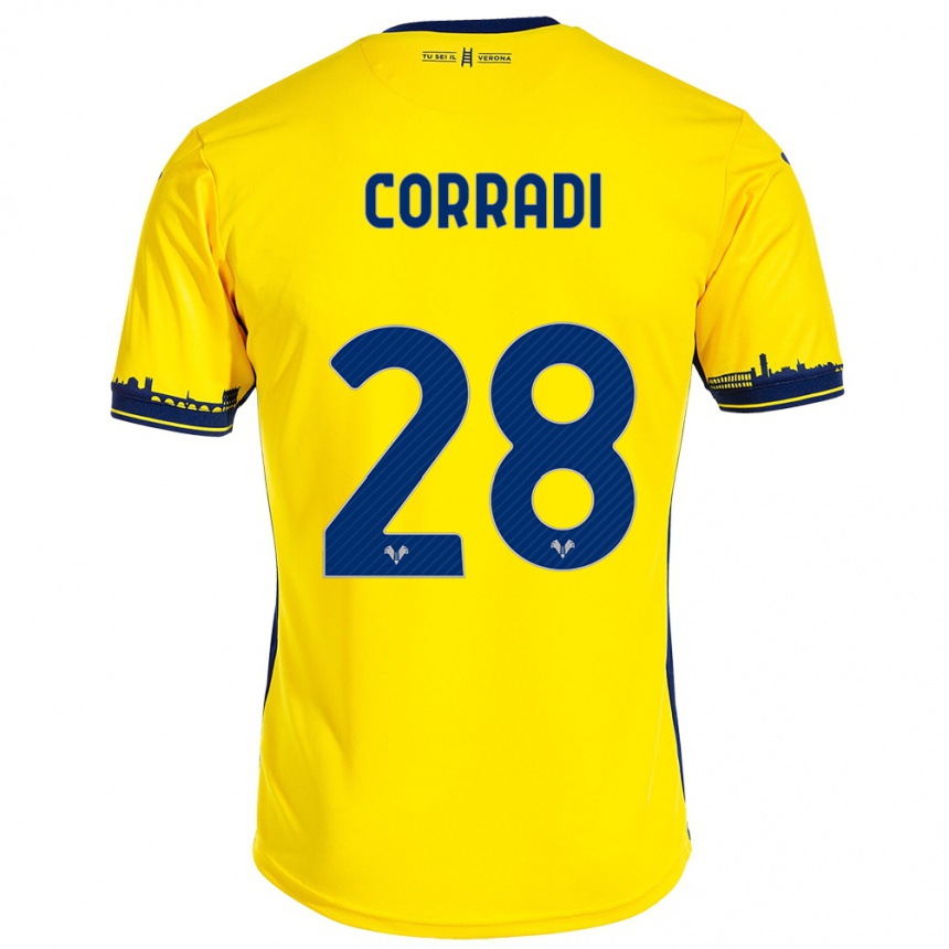 Niño Fútbol Camiseta Christian Corradi #28 Amarillo 2ª Equipación 2023/24 México