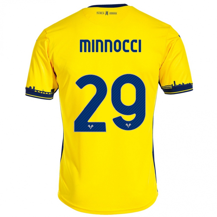 Niño Fútbol Camiseta Valerio Minnocci #29 Amarillo 2ª Equipación 2023/24 México