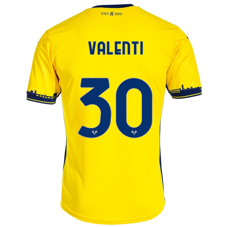 Niño Fútbol Camiseta Francesco Valenti #30 Amarillo 2ª Equipación 2023/24 México