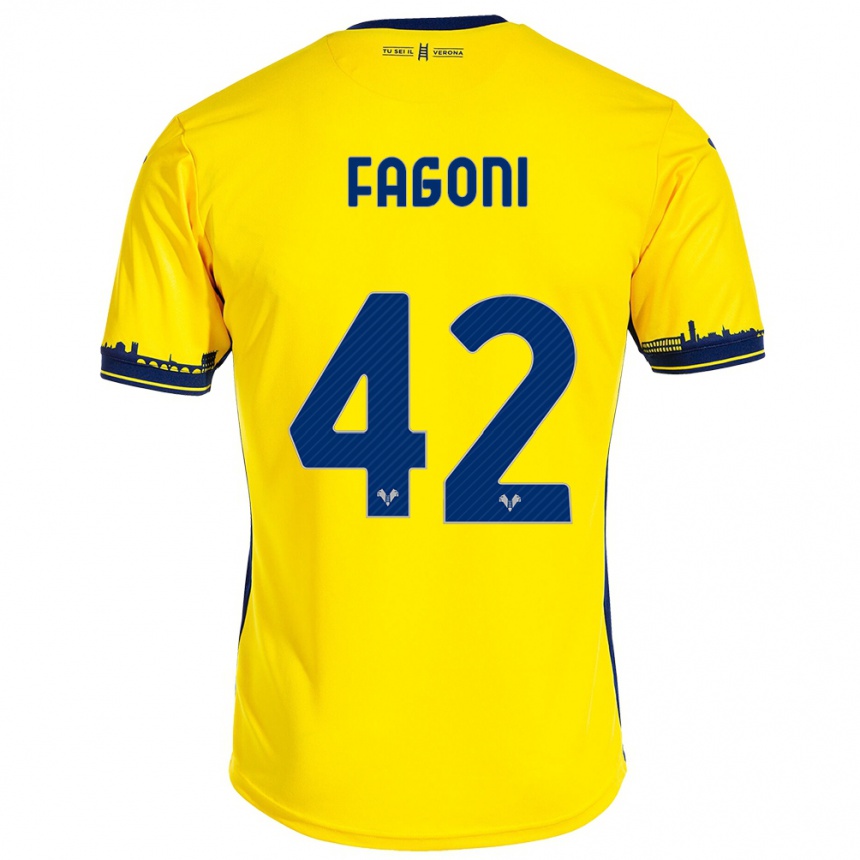 Niño Fútbol Camiseta Marco Fagoni #42 Amarillo 2ª Equipación 2023/24 México