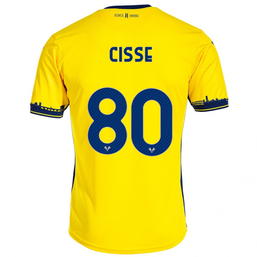 Niño Fútbol Camiseta Alphadjo Cissè #80 Amarillo 2ª Equipación 2023/24 México