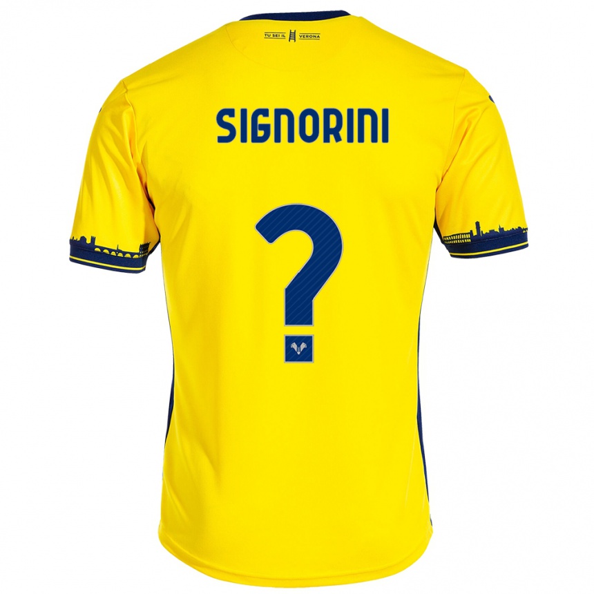 Niño Fútbol Camiseta Simone Signorini #0 Amarillo 2ª Equipación 2023/24 México