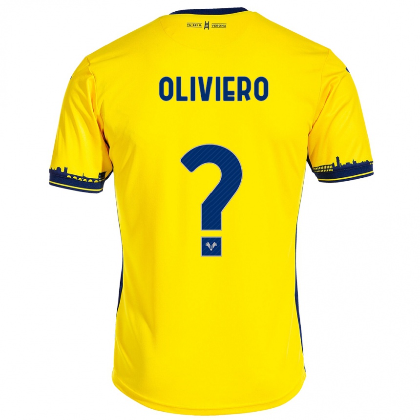 Niño Fútbol Camiseta Davide Oliviero #0 Amarillo 2ª Equipación 2023/24 México