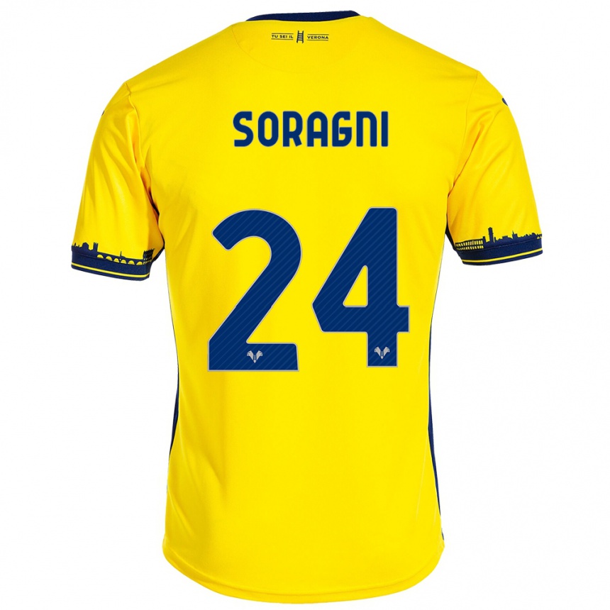 Niño Fútbol Camiseta Alberto Soragni #24 Amarillo 2ª Equipación 2023/24 México