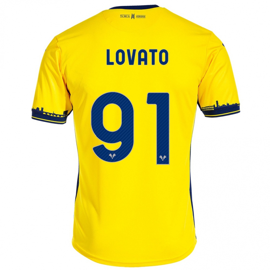 Niño Fútbol Camiseta Enrico Lovato #91 Amarillo 2ª Equipación 2023/24 México