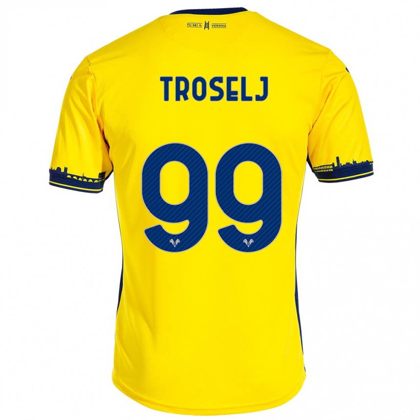 Niño Fútbol Camiseta Ethan Troselj #99 Amarillo 2ª Equipación 2023/24 México