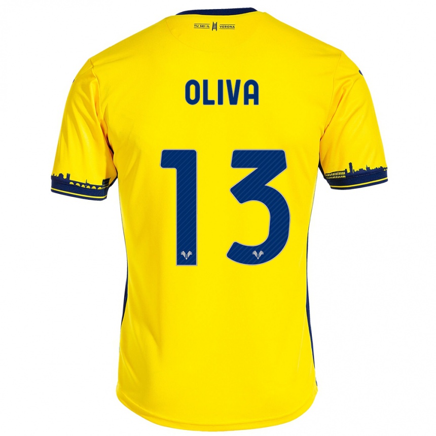 Niño Fútbol Camiseta Eleonora Oliva #13 Amarillo 2ª Equipación 2023/24 México