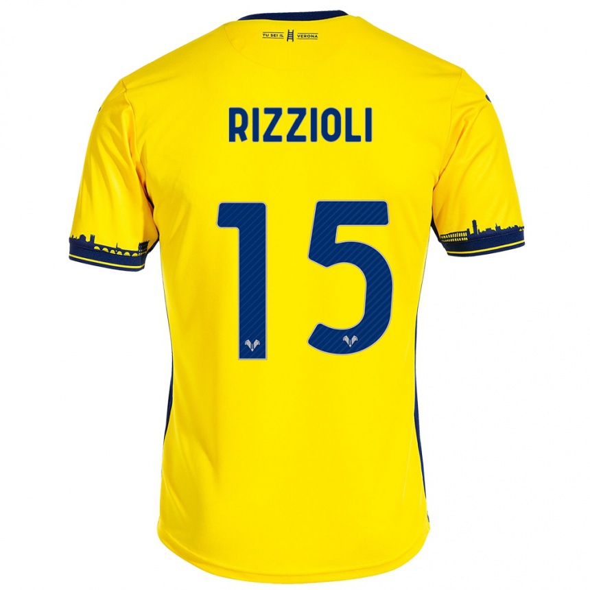 Niño Fútbol Camiseta Gaia Rizzioli #15 Amarillo 2ª Equipación 2023/24 México