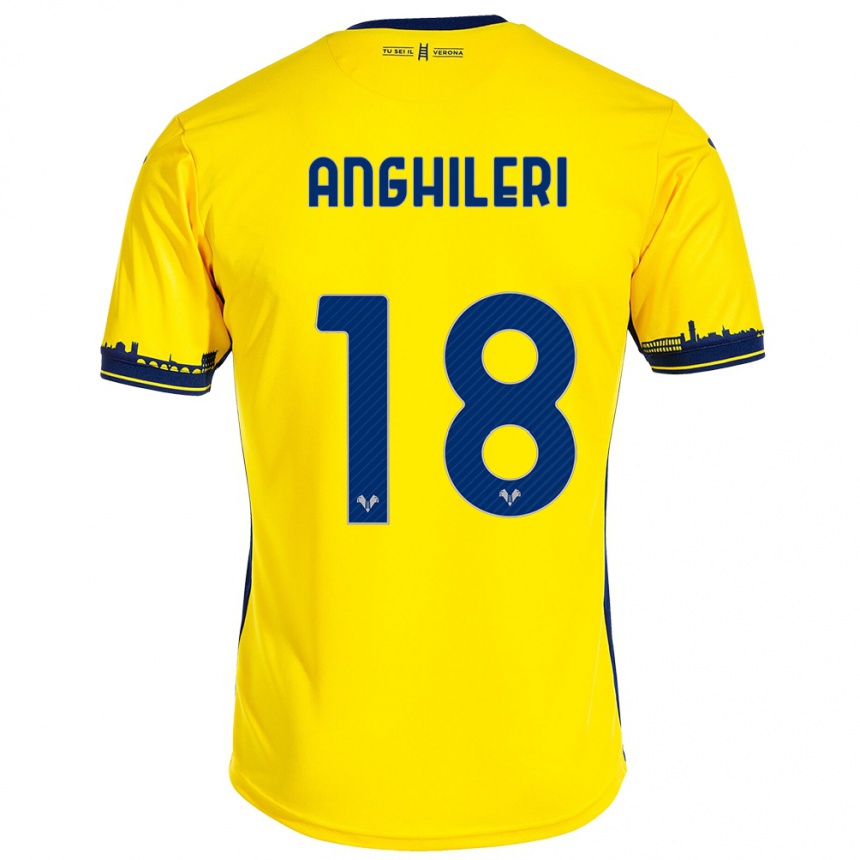 Niño Fútbol Camiseta Federica Anghileri #18 Amarillo 2ª Equipación 2023/24 México