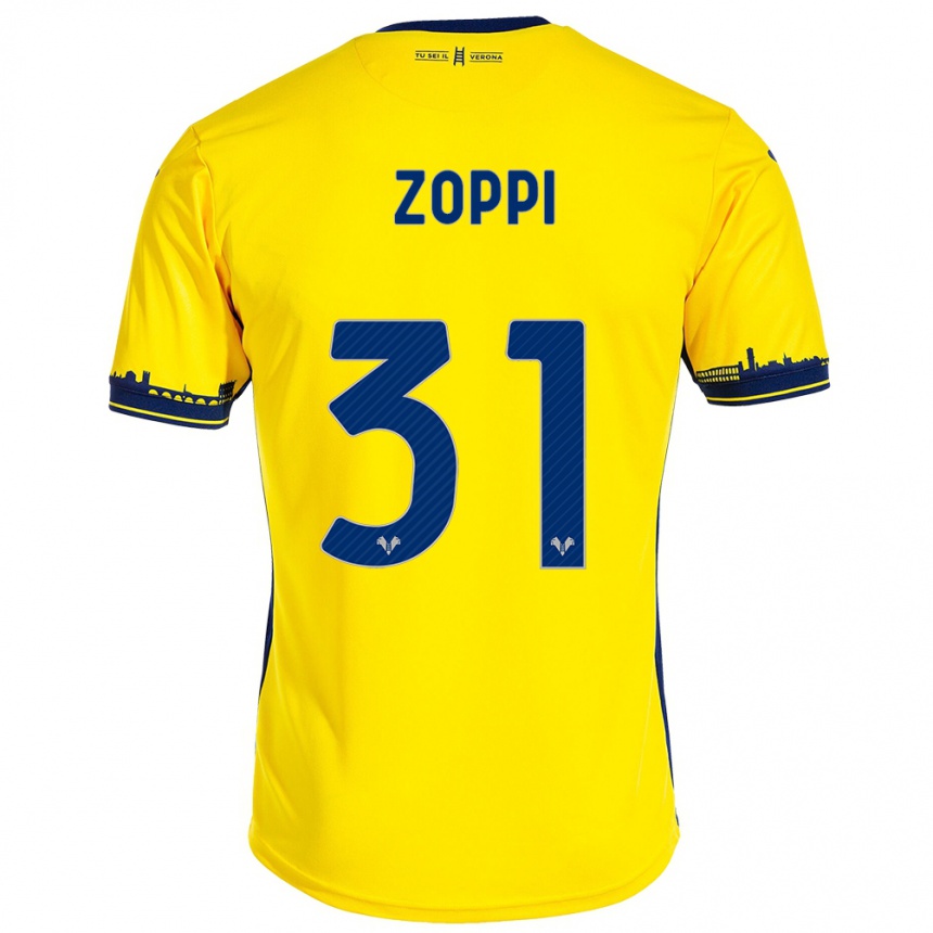 Niño Fútbol Camiseta Sofia Zoppi #31 Amarillo 2ª Equipación 2023/24 México