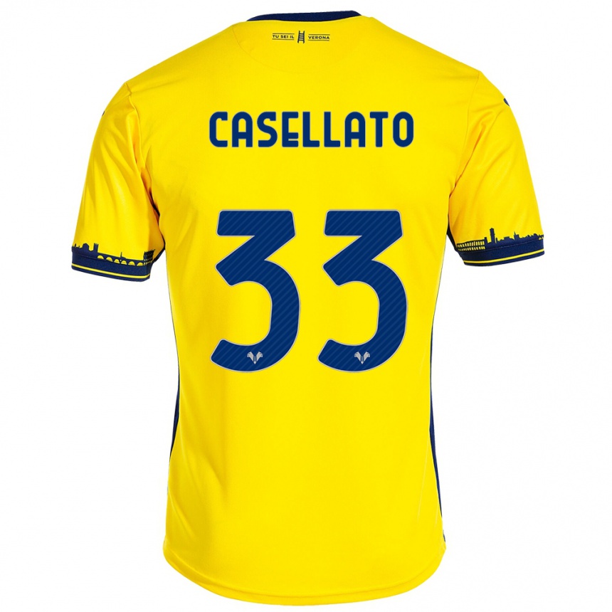 Niño Fútbol Camiseta Elisa Casellato #33 Amarillo 2ª Equipación 2023/24 México