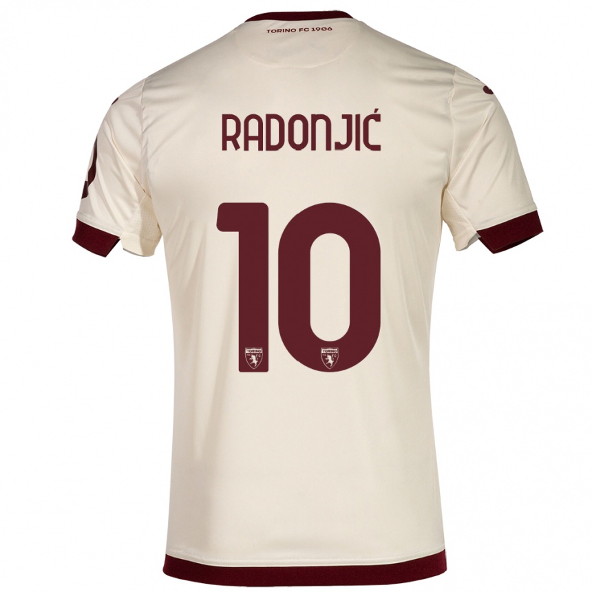 Niño Fútbol Camiseta Nemanja Radonjić #10 Champán 2ª Equipación 2023/24 México