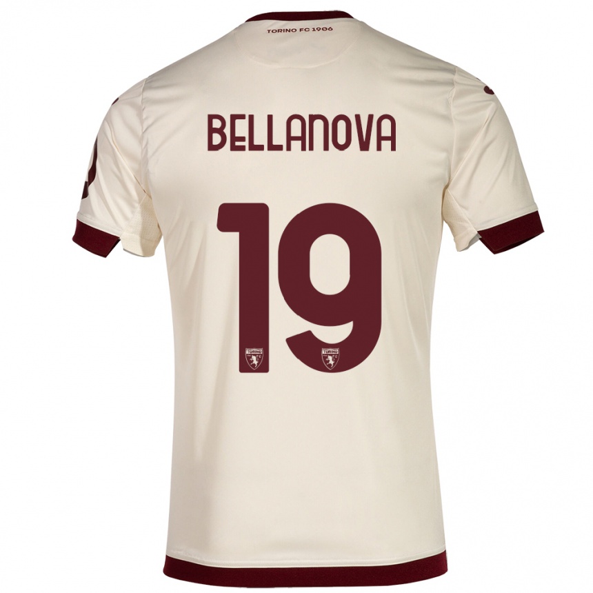 Niño Fútbol Camiseta Raoul Bellanova #19 Champán 2ª Equipación 2023/24 México