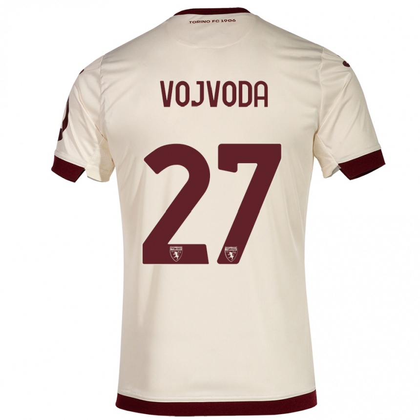 Niño Fútbol Camiseta Mërgim Vojvoda #27 Champán 2ª Equipación 2023/24 México