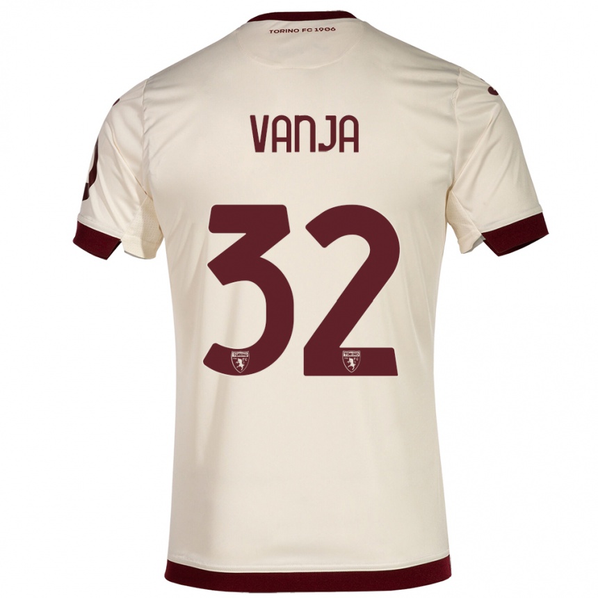 Niño Fútbol Camiseta Vanja Milinković-Savić #32 Champán 2ª Equipación 2023/24 México