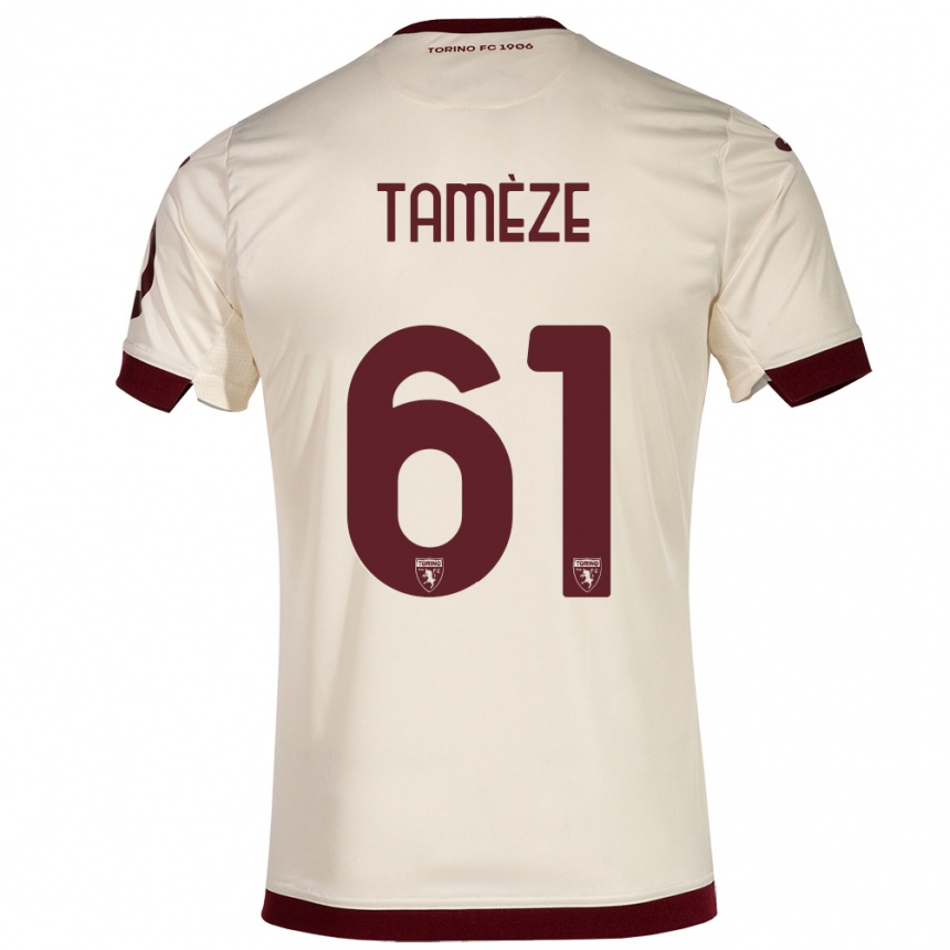 Niño Fútbol Camiseta Adrien Tamèze #61 Champán 2ª Equipación 2023/24 México