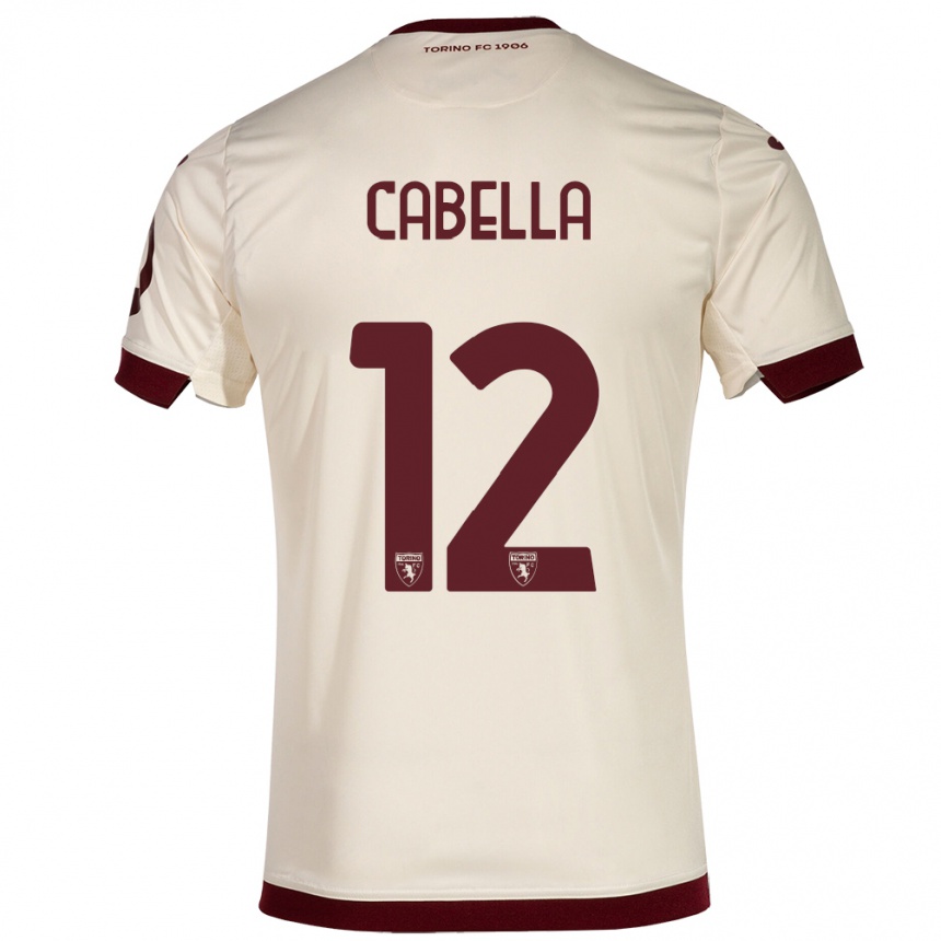 Niño Fútbol Camiseta Matteo Cabella #12 Champán 2ª Equipación 2023/24 México