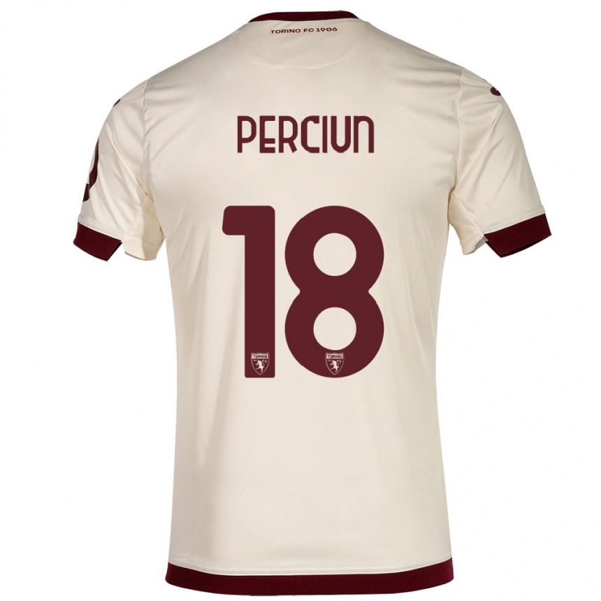 Niño Fútbol Camiseta Sergiu Perciun #18 Champán 2ª Equipación 2023/24 México