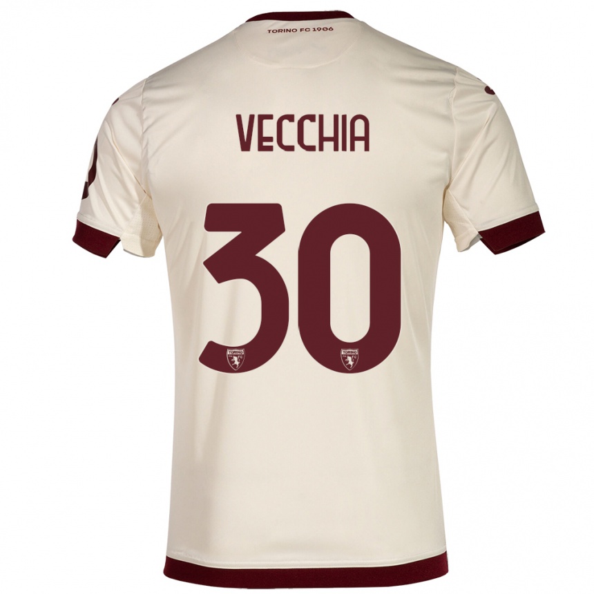 Niño Fútbol Camiseta Marco Dalla Vecchia #30 Champán 2ª Equipación 2023/24 México