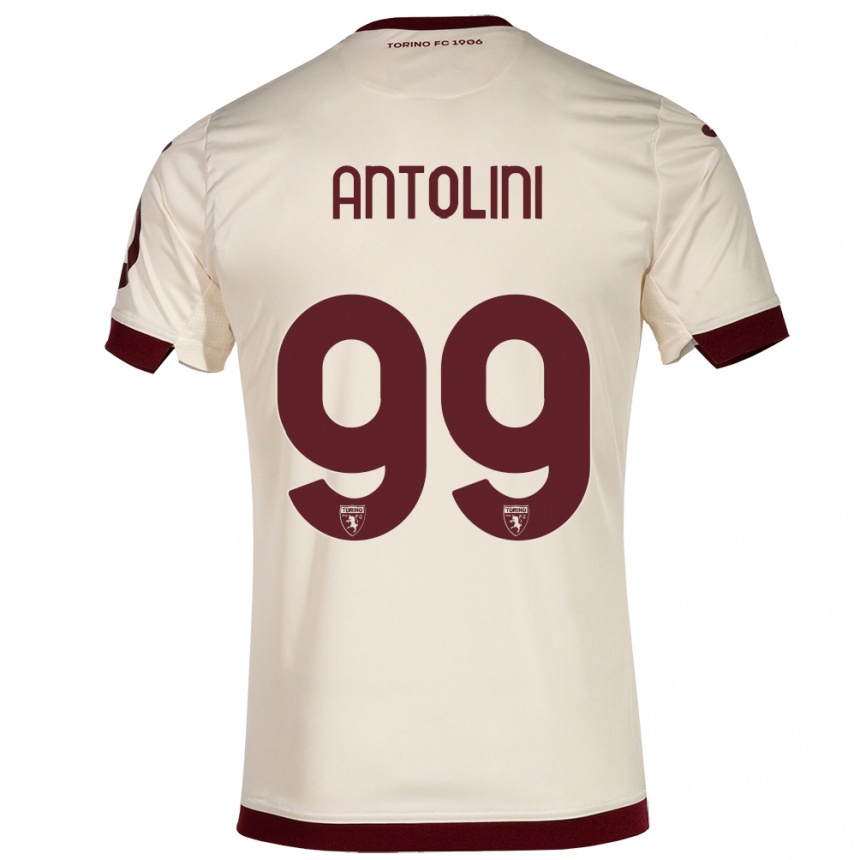 Niño Fútbol Camiseta Jacopo Antolini #99 Champán 2ª Equipación 2023/24 México