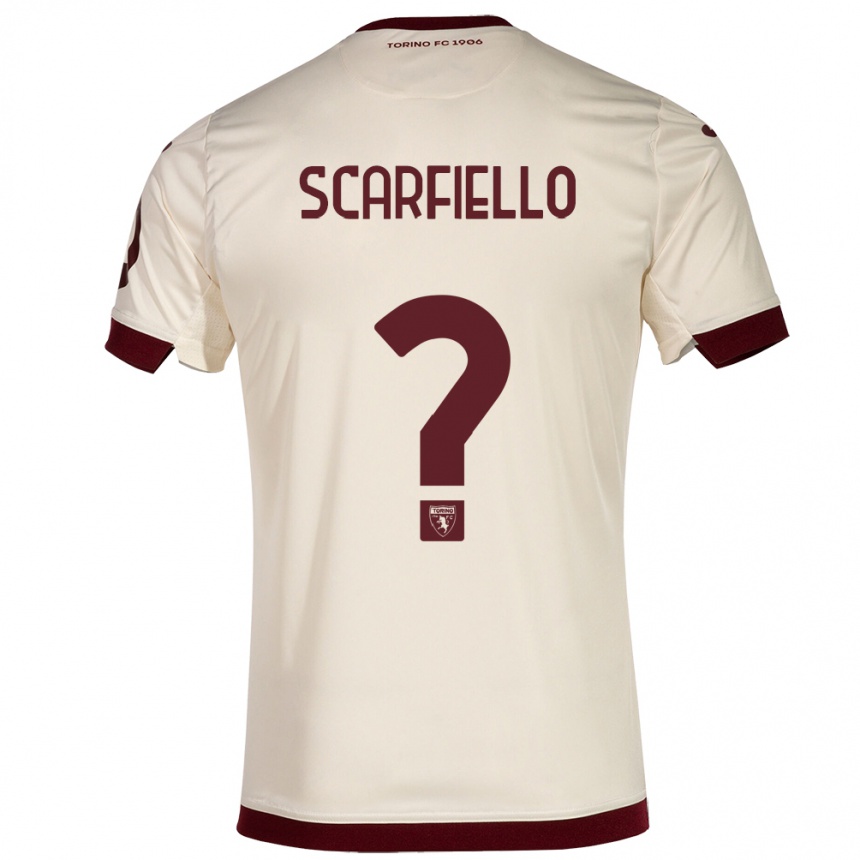 Niño Fútbol Camiseta Luca Scarfiello #0 Champán 2ª Equipación 2023/24 México