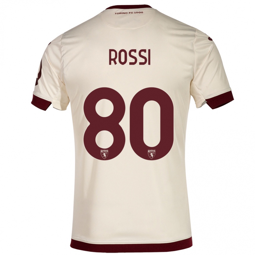 Niño Fútbol Camiseta Simone Rossi #80 Champán 2ª Equipación 2023/24 México